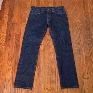 Levi's SELVEDGE Slim 511 Jeans Dark Wash Men's 34x32 (fits small, like a 32" )